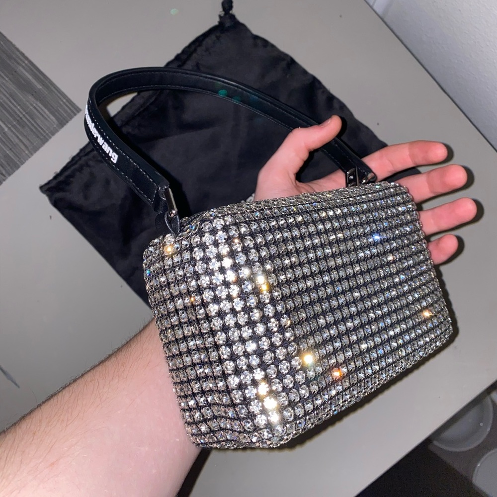alexander wang wangloc rhinestone purse